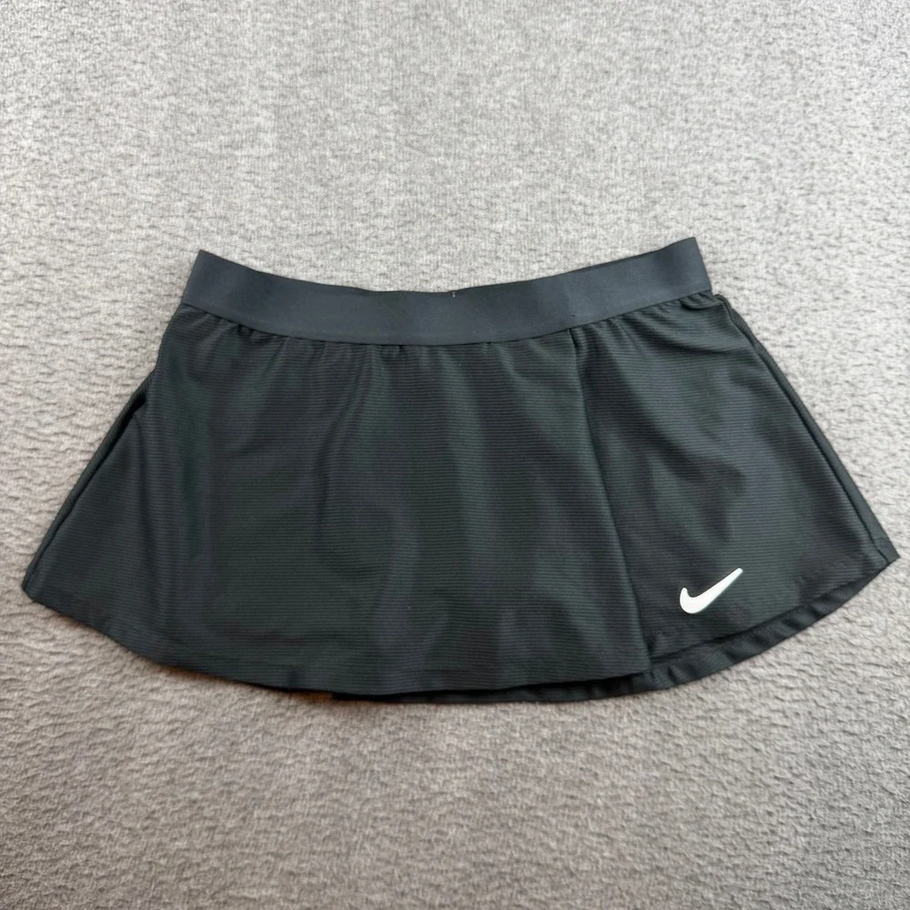 Nike Court Victory Tennis Skirt Women's Large Black Dri-FIT Skort CV7575-010
